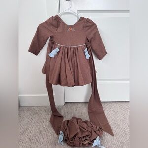 Paper Doll Brown 2/3T fall pumpkin dress